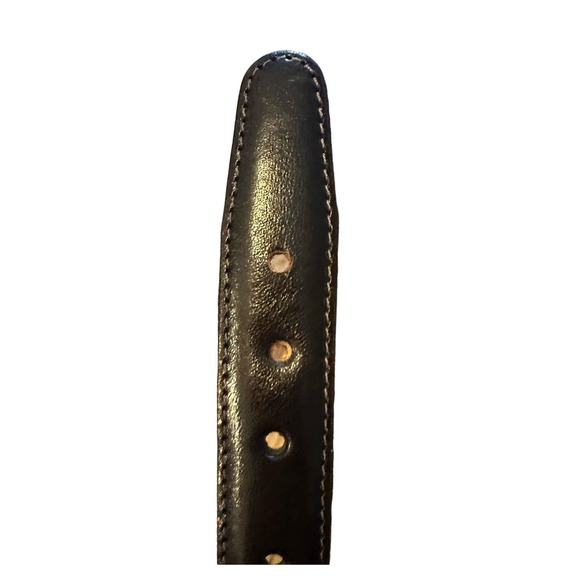 Brighton Brown Leather & Silver Herringbone & Hearts Belt #44309 Sz M Womens - Picture 7 of 9